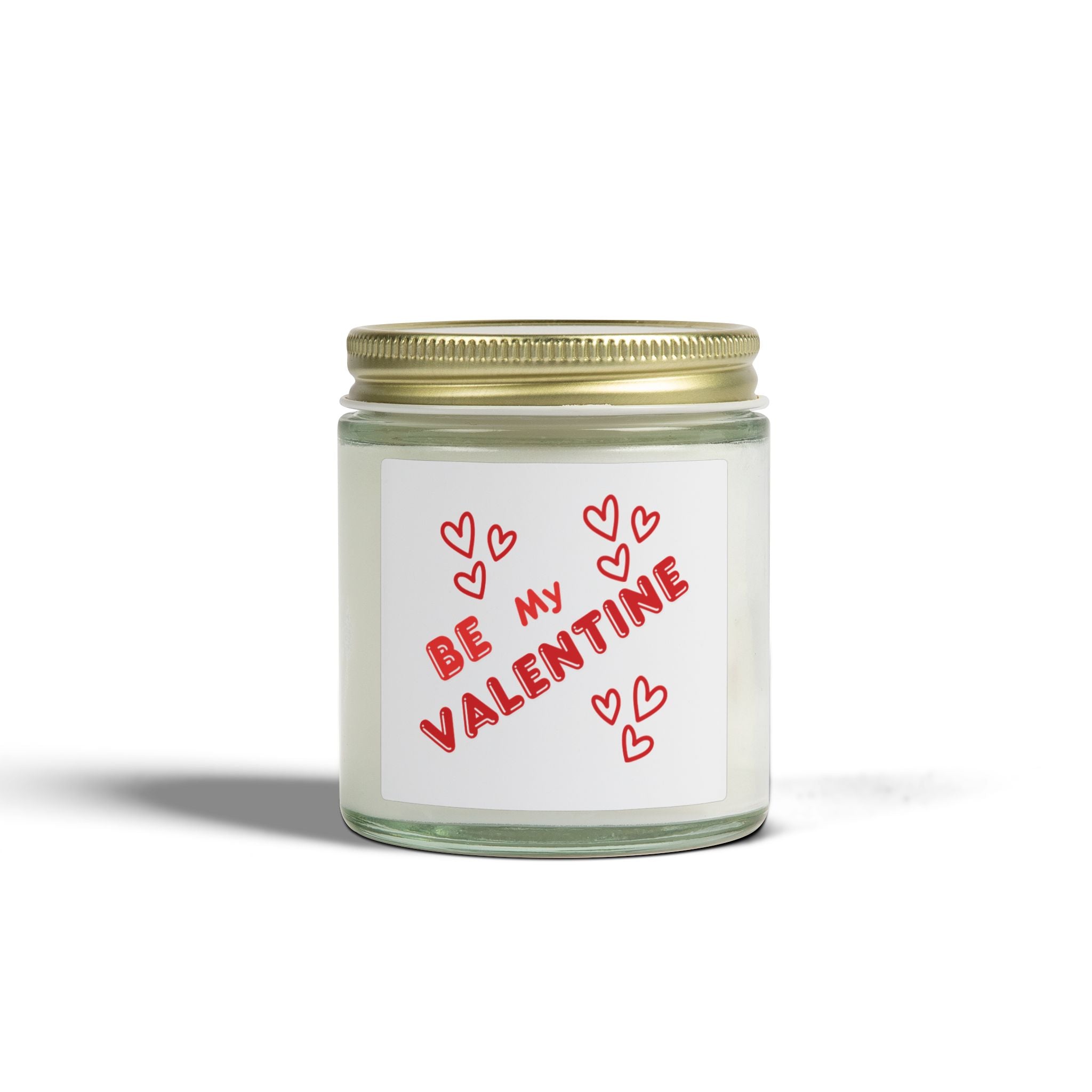 Valentine Coconut Apricot Scented Candle (4oz & 9oz) — "Be My Valentine" Jar