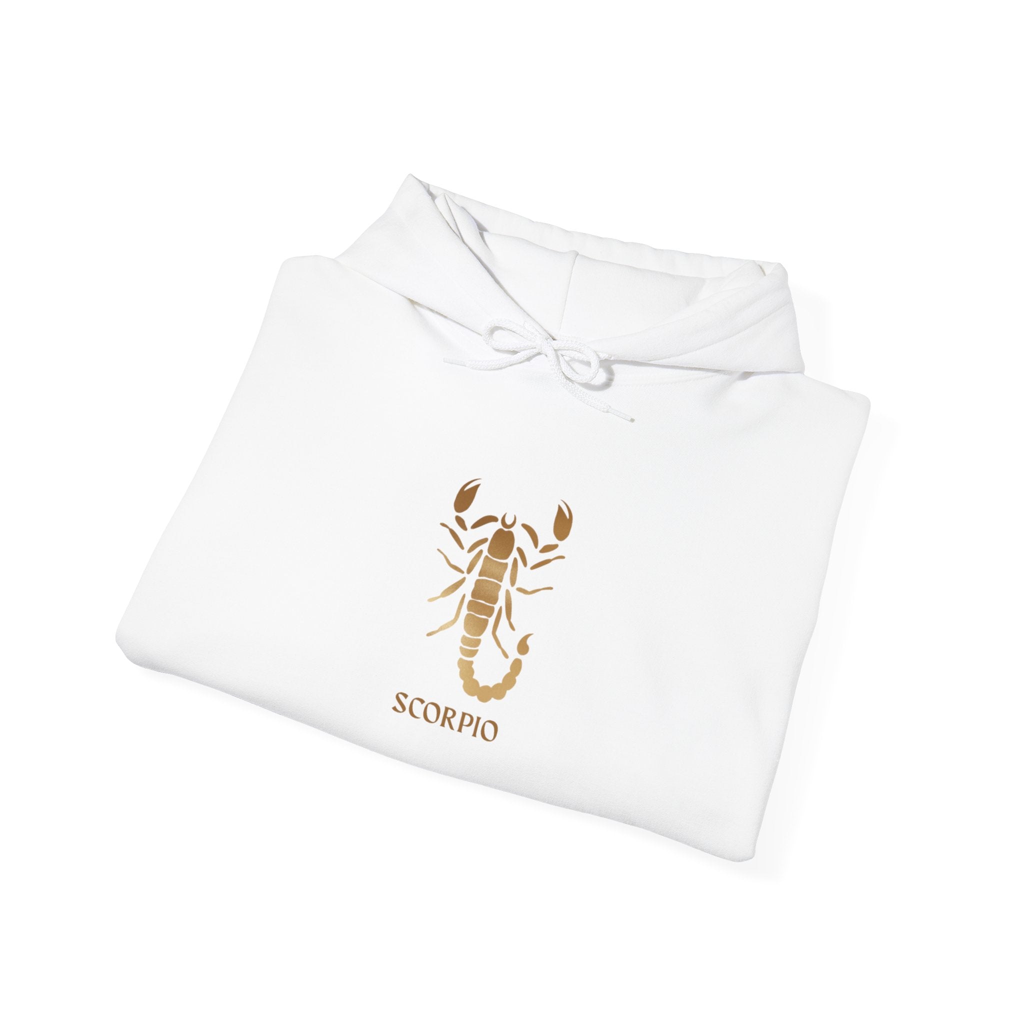Scorpio Zodiac Hoodie — Minimal Gold Scorpion Astrology Sweatshirt
