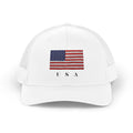 USA Flag Trucker Cap — Embroidered American Flag Snapback Hat