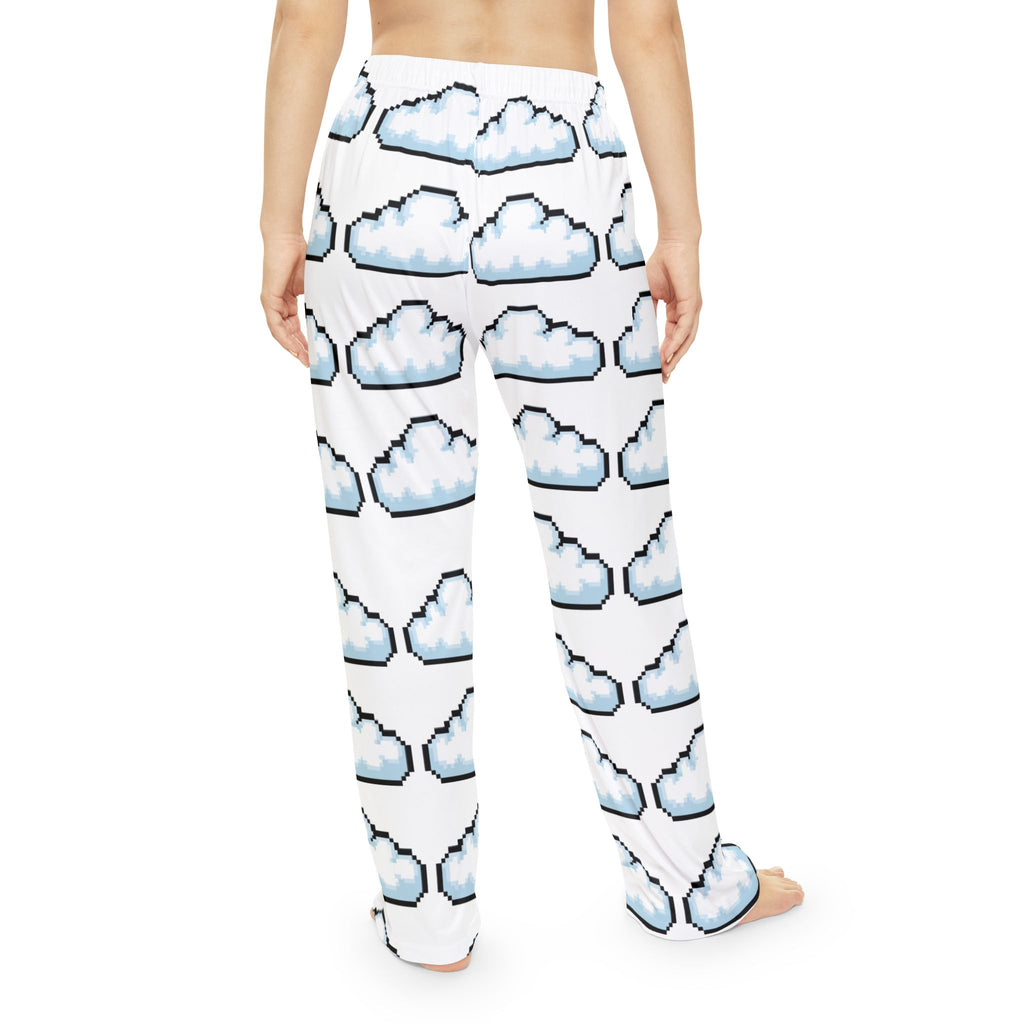 Cloud Pixel Print Pajama Pants — Women's Cozy Lounge Sleepwear