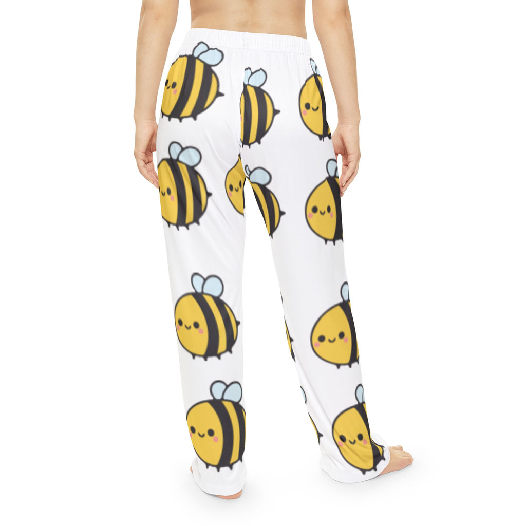Cute Kawaii Bee Pajama Pants — Women's All-Over-Print Sleep Lounge Pants