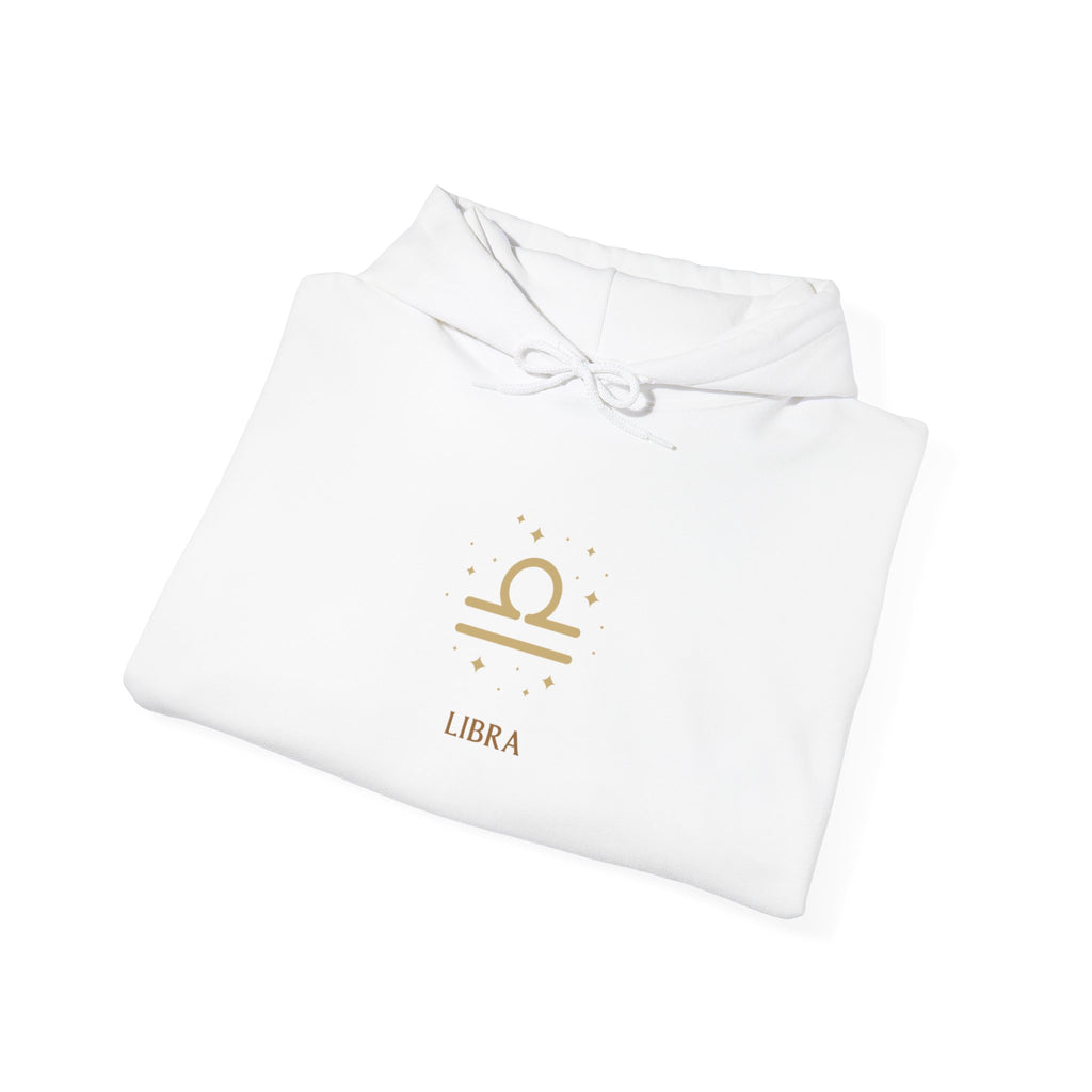 Libra Zodiac Hoodie — Minimal Gold Astrology Sweatshirt