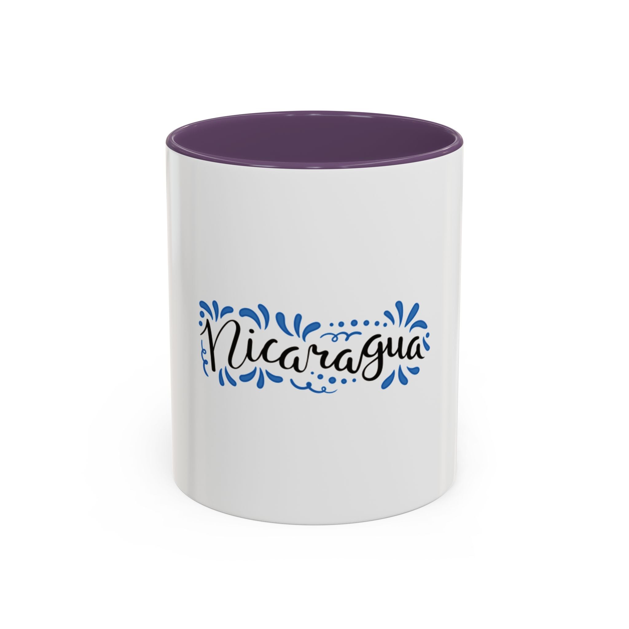 Nicaragua Decorative Accent Coffee Mug – Blue Hand-Lettered Travel Souvenir (11/15oz)