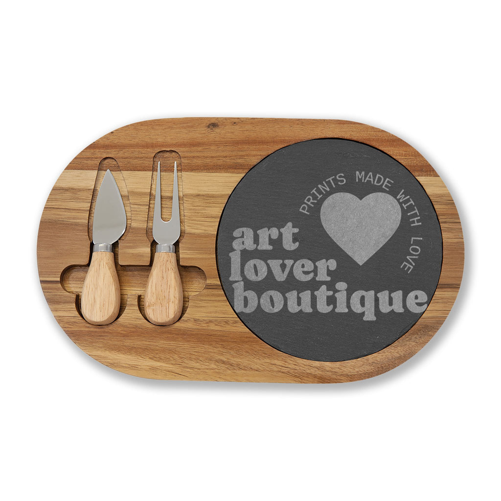 Engraved Charcuterie Board — Personalized Cheese Cutter Serving Board
