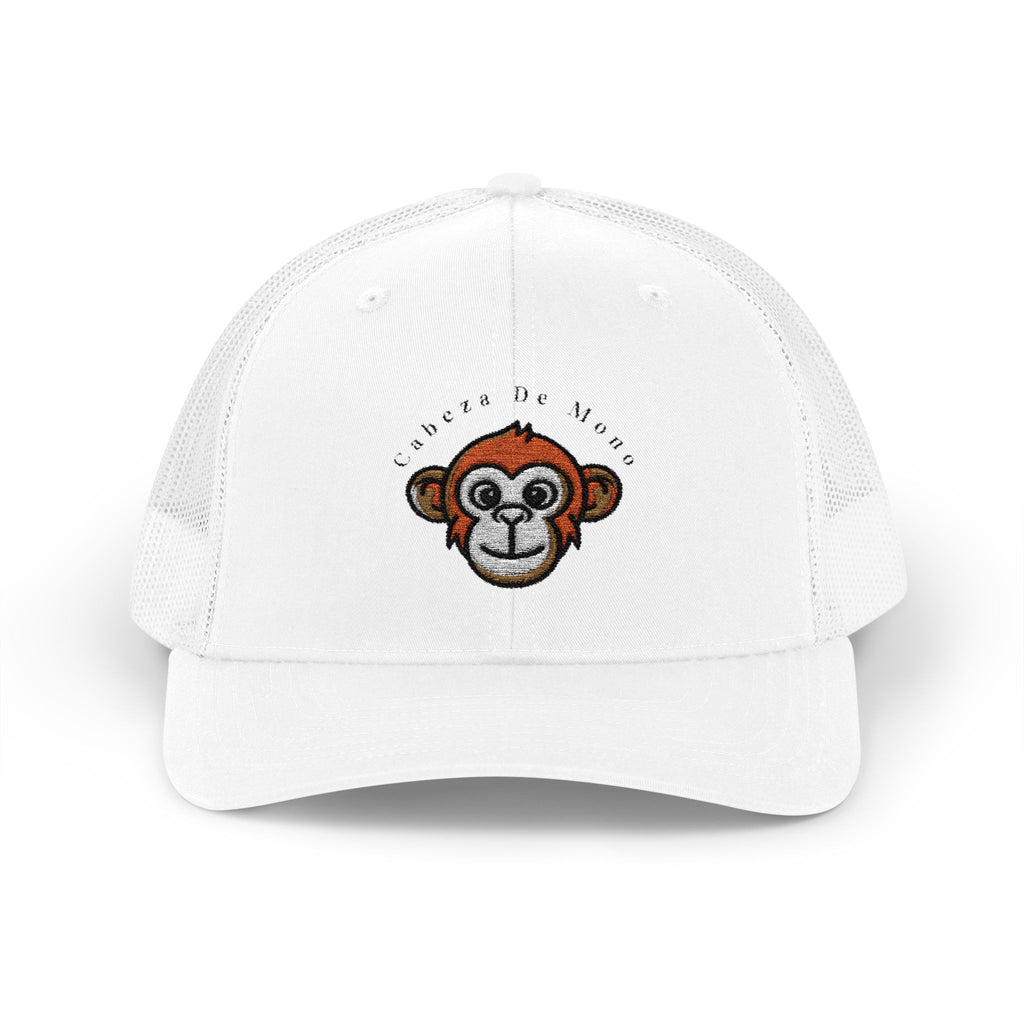 Embroidered Monkey Trucker Cap — 'Careful Be Kind' Snapback