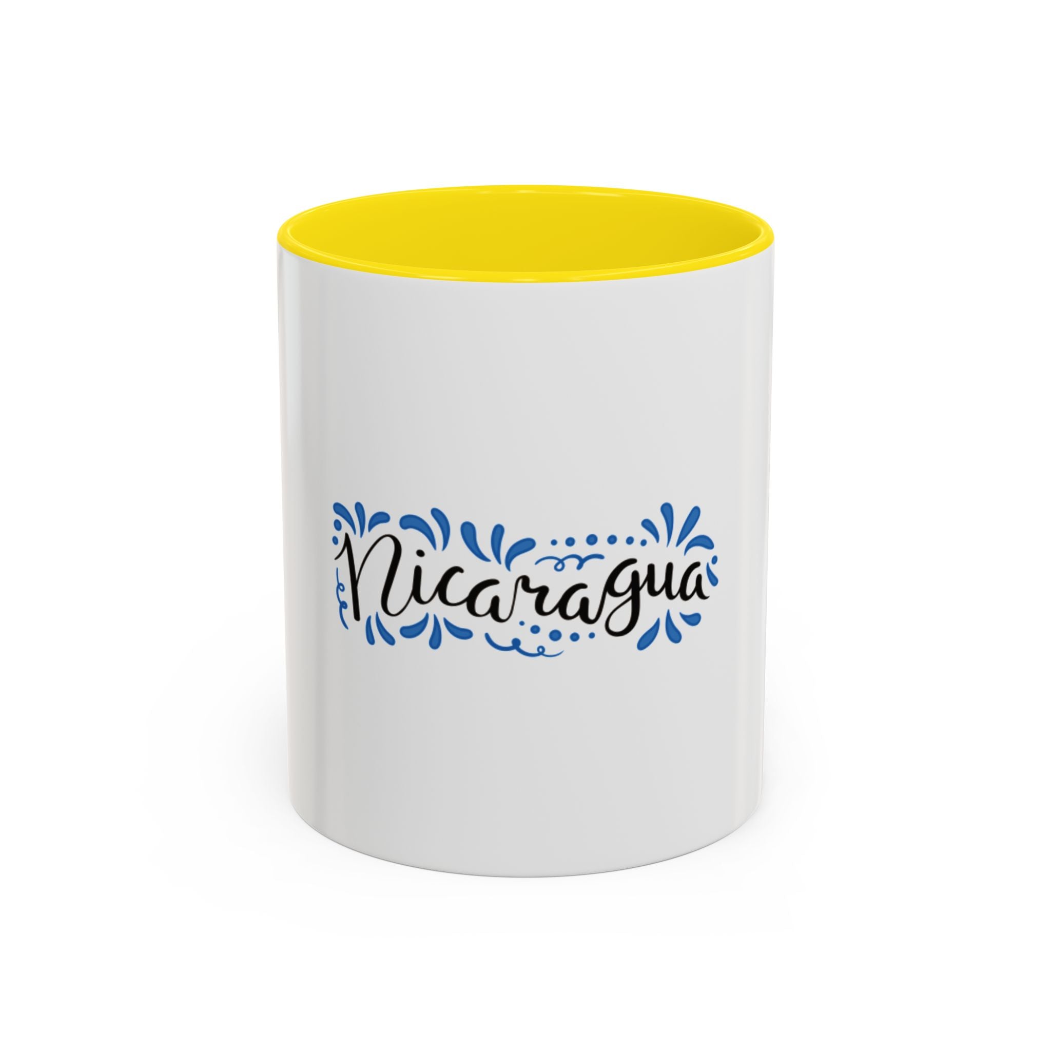 Nicaragua Decorative Accent Coffee Mug – Blue Hand-Lettered Travel Souvenir (11/15oz)