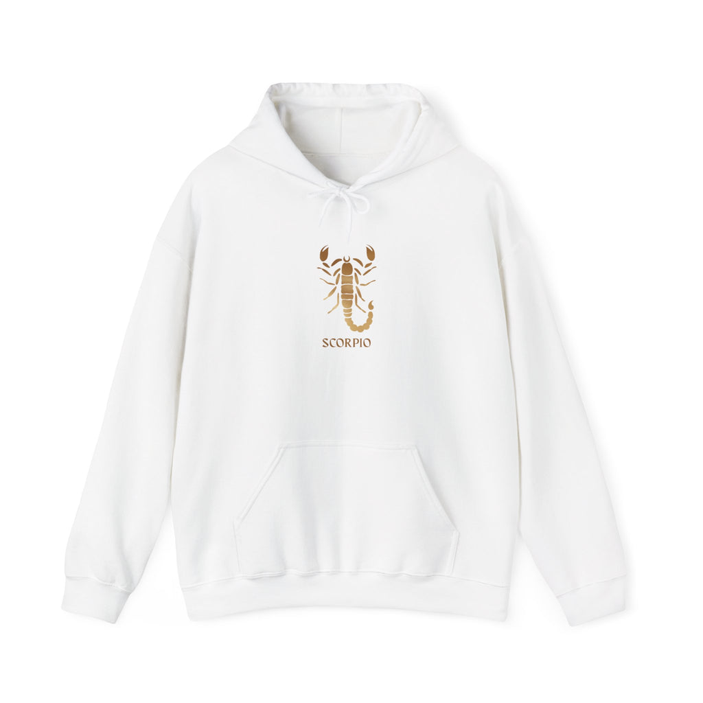 Scorpio Zodiac Hoodie — Minimal Gold Scorpion Astrology Sweatshirt