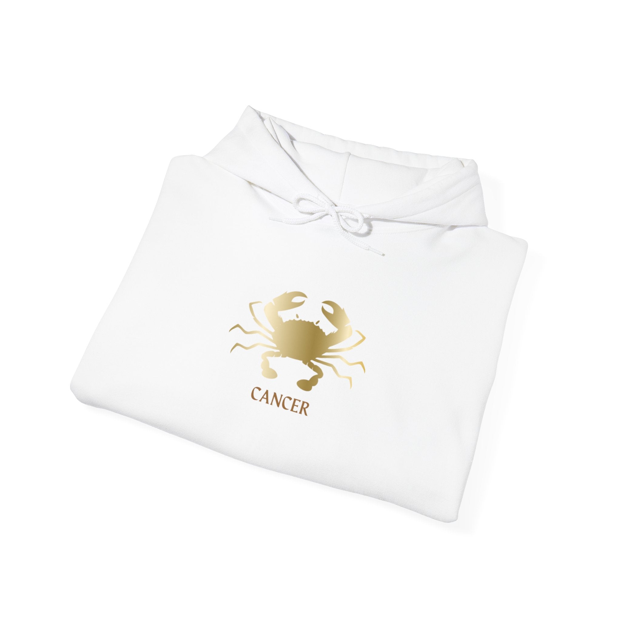 Cancer Zodiac Hoodie — Minimal Gold Crab Astrology Sweatshirt
