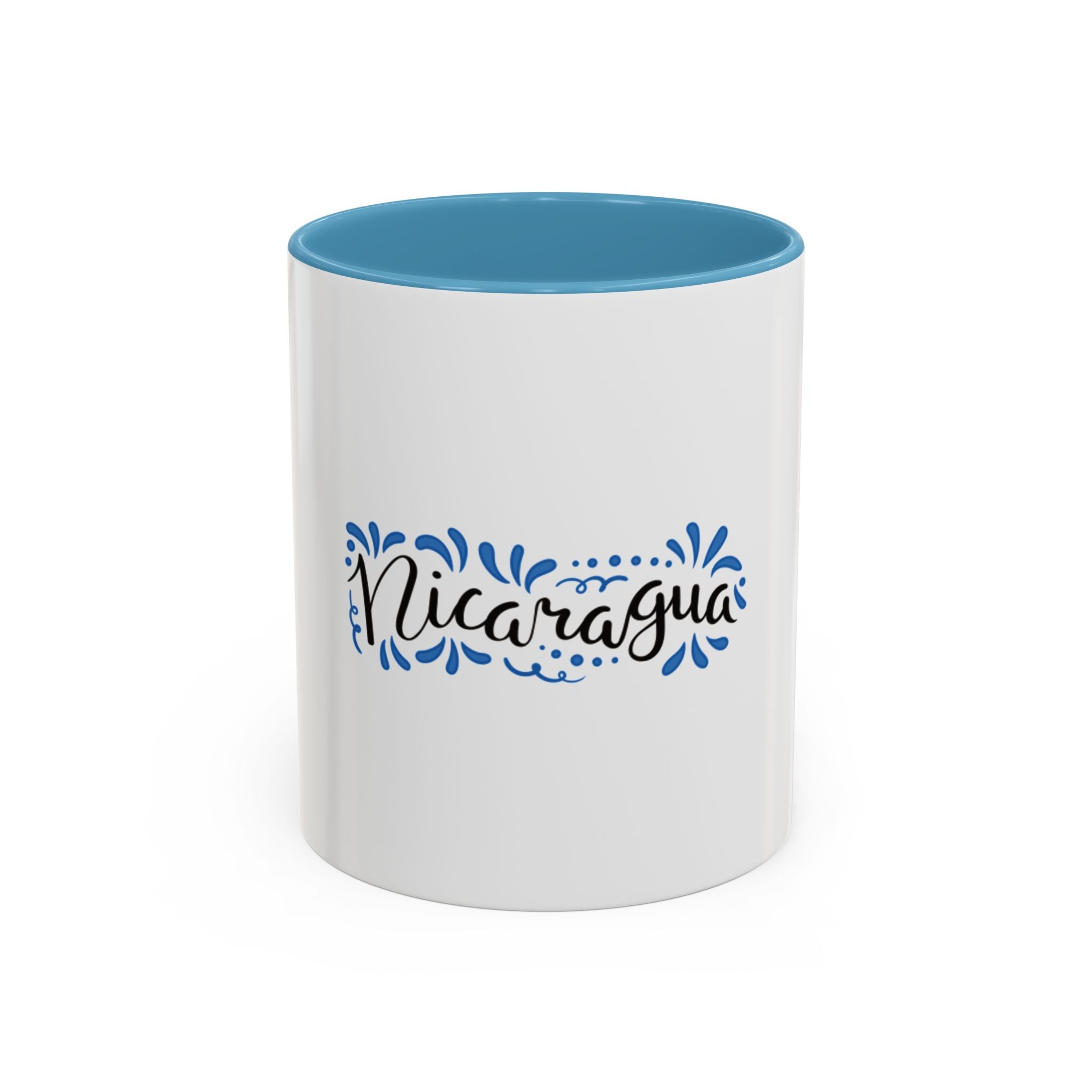 Nicaragua Decorative Accent Coffee Mug – Blue Hand-Lettered Travel Souvenir (11/15oz)