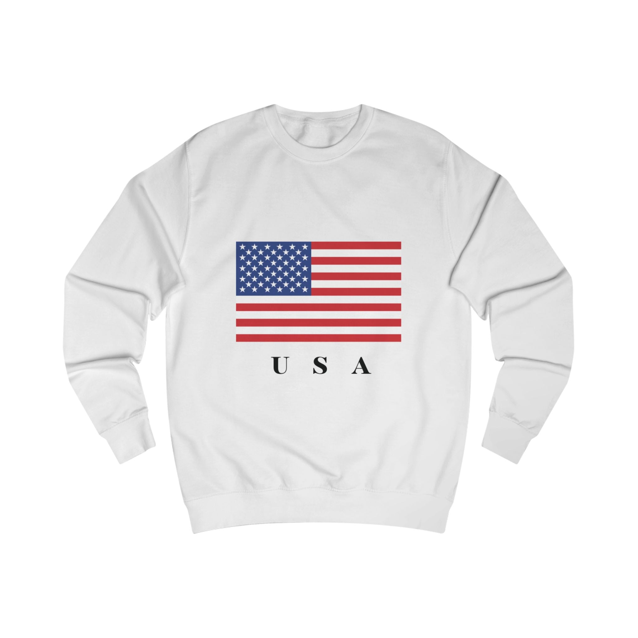 USA Flag Sweatshirt — Patriotic American Crewneck