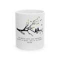Inspirational Tree Branch Ceramic Mug — “Be Gentle With Your Becoming” Quote, 11oz & 15oz