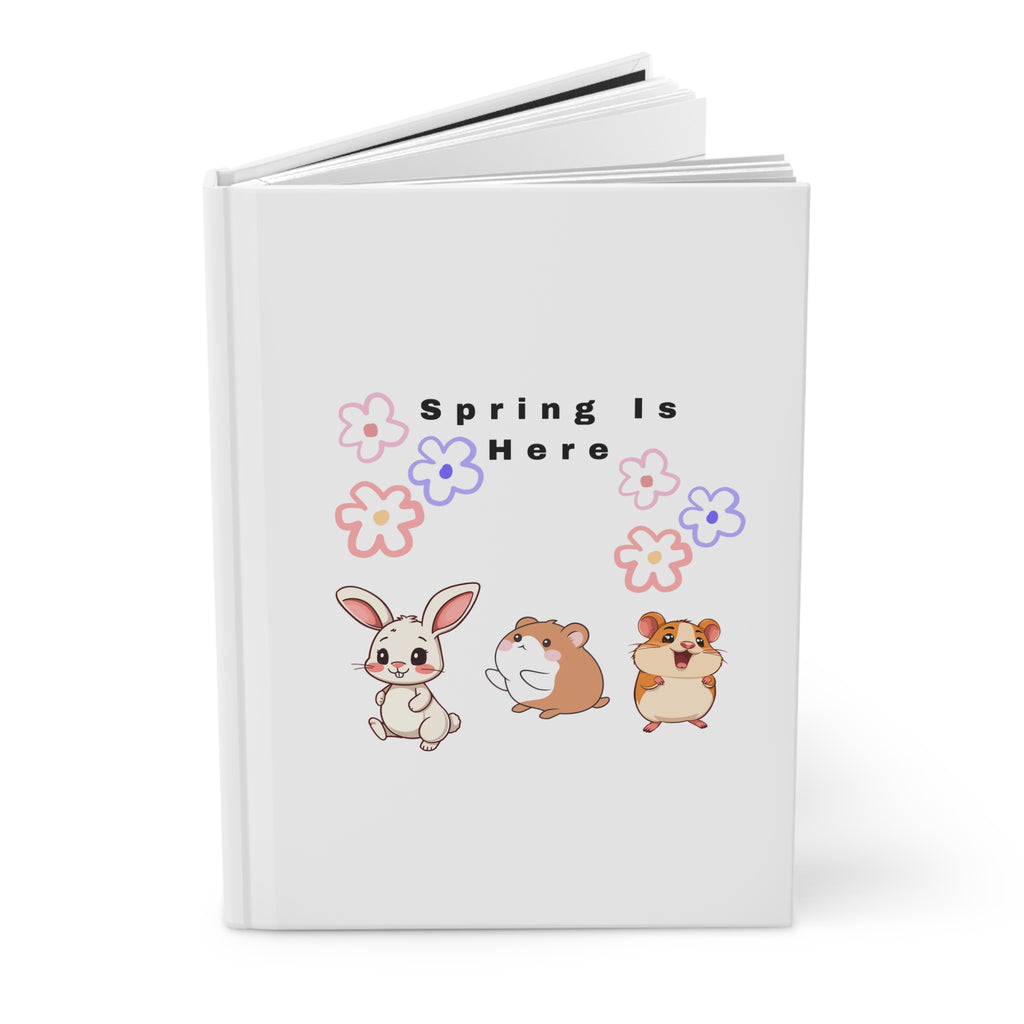 Spring Floral Hardcover Journal — Cute Matte Notebook