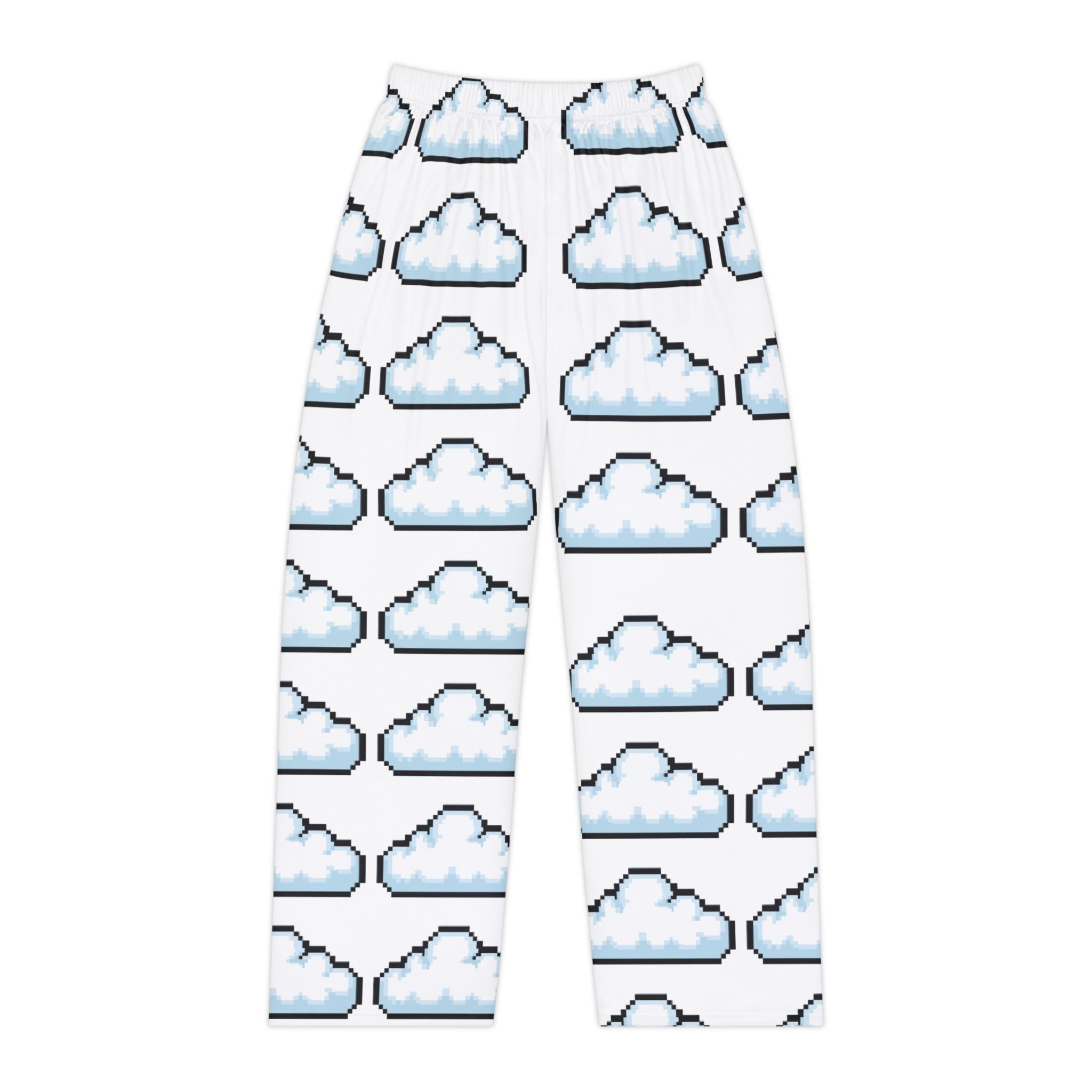 Cloud Pixel Print Pajama Pants — Women's Cozy Lounge Sleepwear