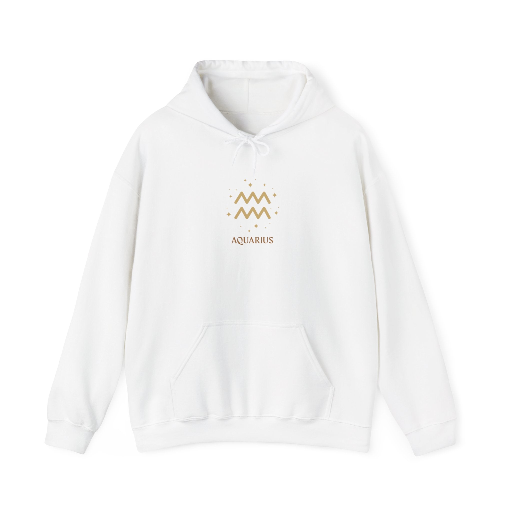 Aquarius Zodiac Hoodie – Minimal Gold Astrology Sweatshirt
