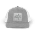New York Skyline Snapback Trucker Cap — NYC Cityscape Graphic