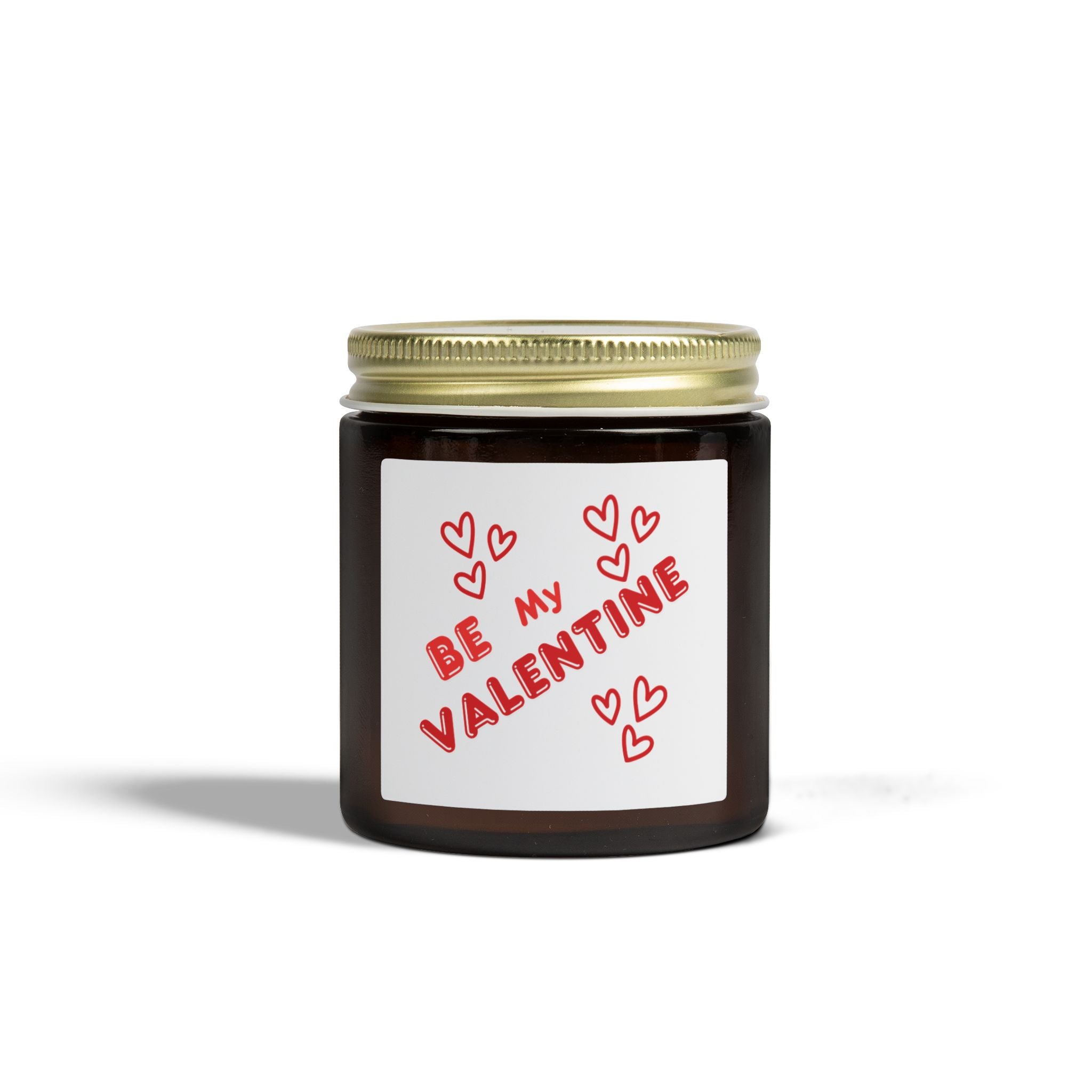Valentine Coconut Apricot Scented Candle (4oz & 9oz) — "Be My Valentine" Jar