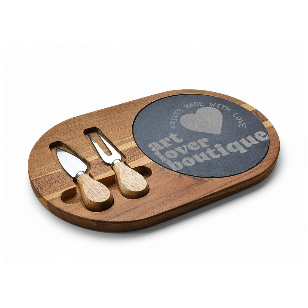 Engraved Charcuterie Board — Personalized Cheese Cutter Serving Board