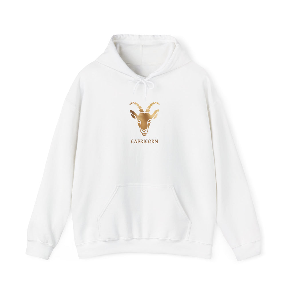 Capricorn Zodiac Hoodie — Minimal Goat Illustration "Capricorn" Sweatshirt