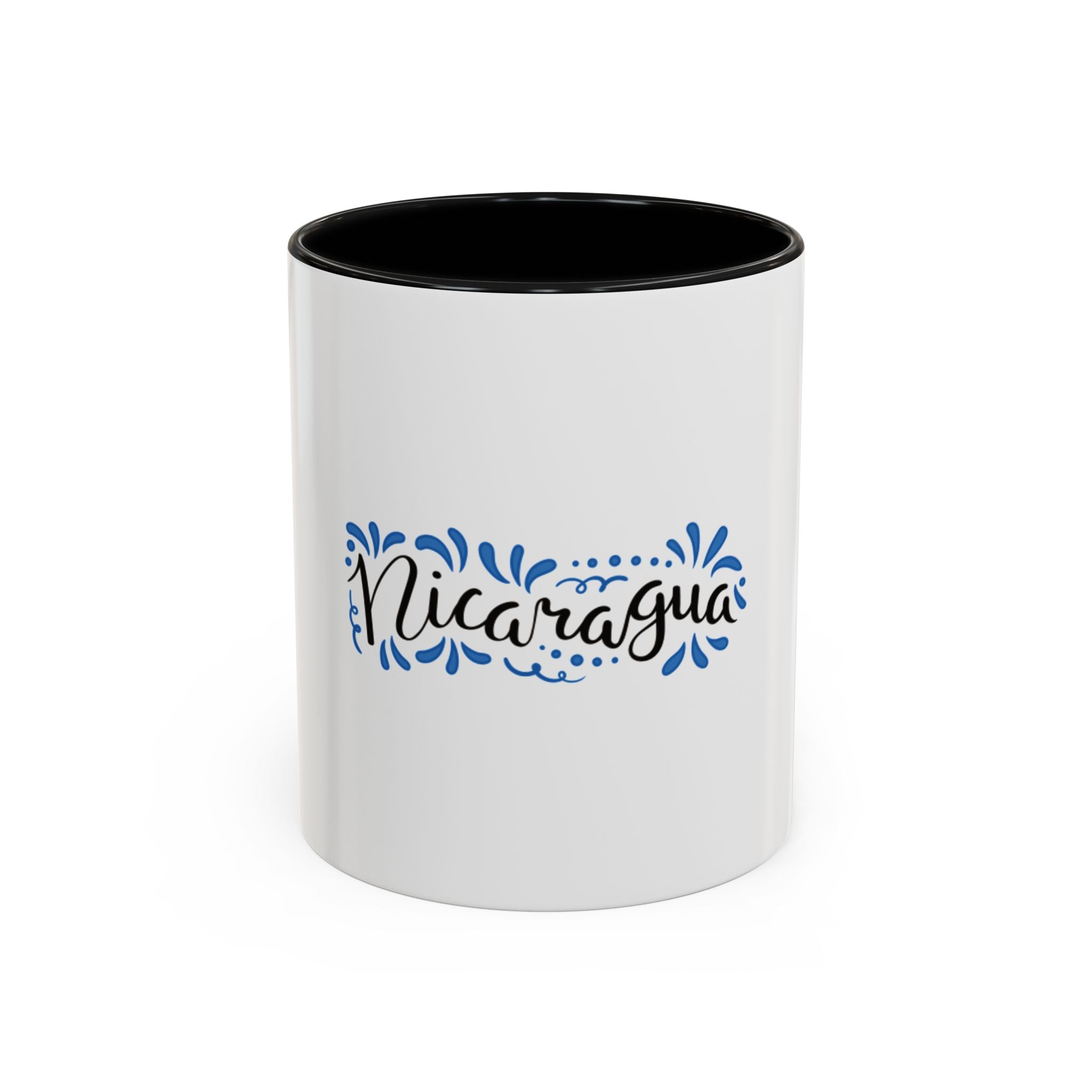 Nicaragua Decorative Accent Coffee Mug – Blue Hand-Lettered Travel Souvenir (11/15oz)