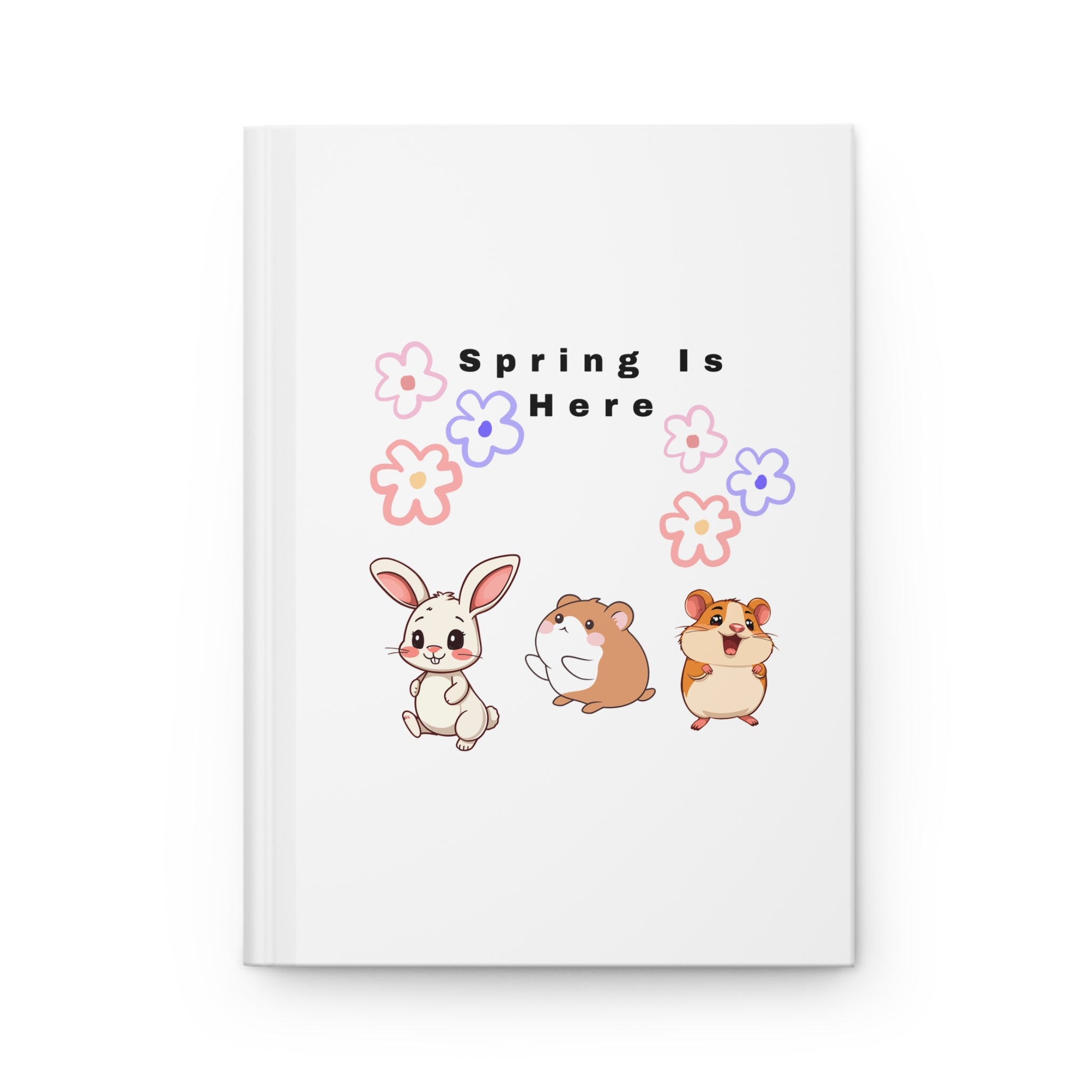 Spring Floral Hardcover Journal — Cute Matte Notebook