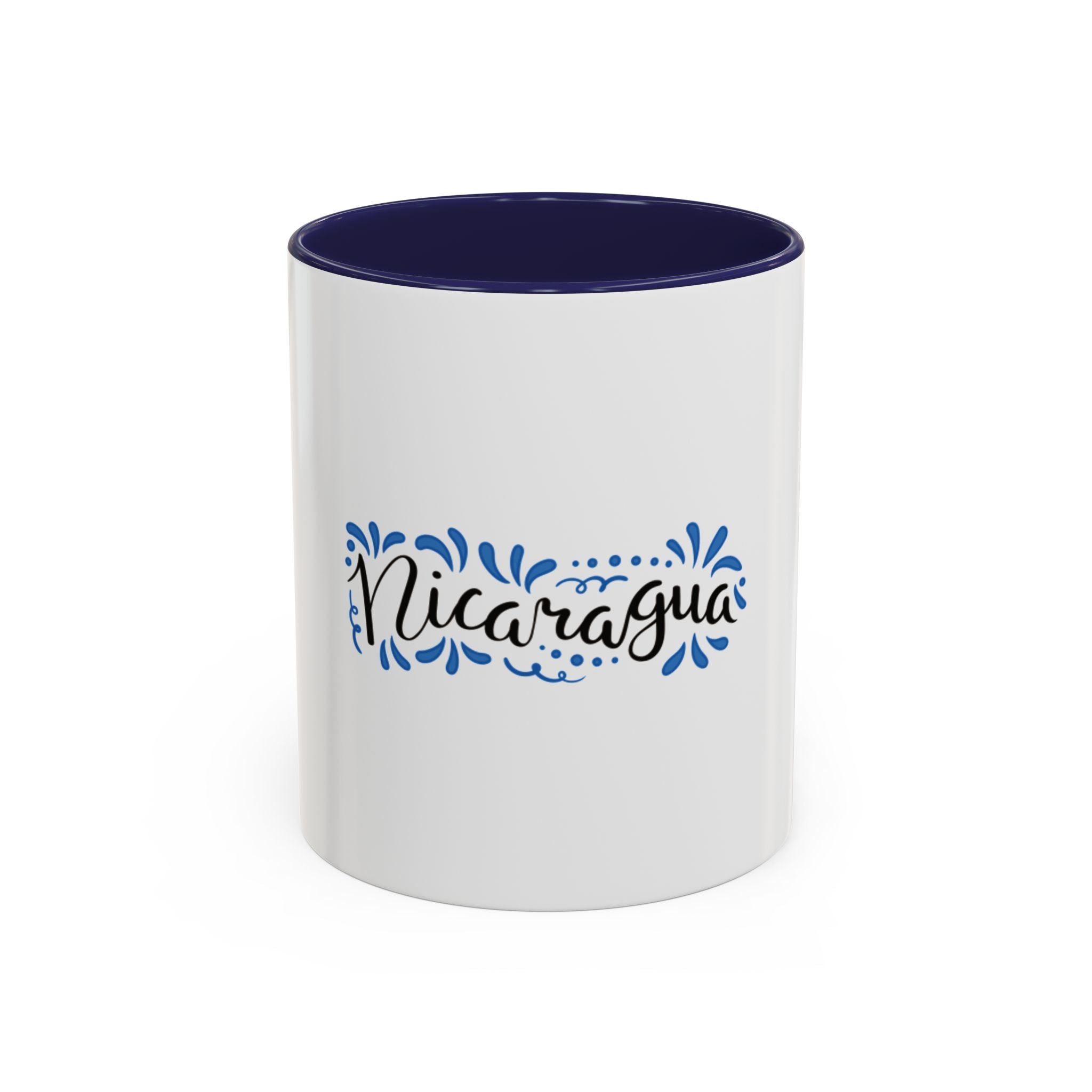 Nicaragua Decorative Accent Coffee Mug – Blue Hand-Lettered Travel Souvenir (11/15oz)
