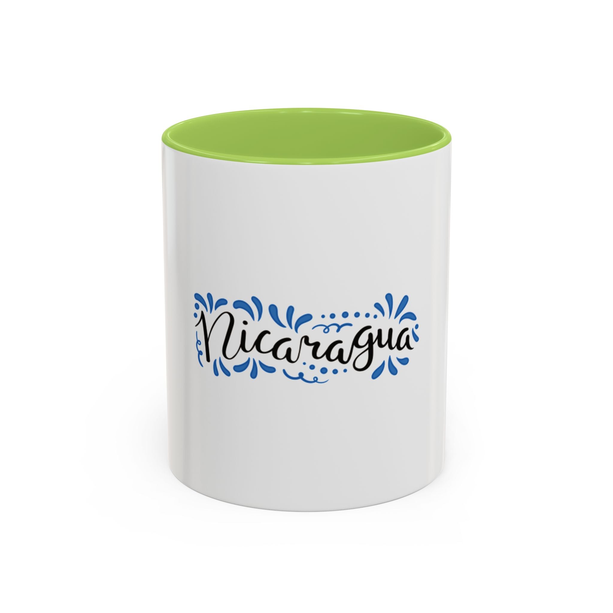 Nicaragua Decorative Accent Coffee Mug – Blue Hand-Lettered Travel Souvenir (11/15oz)