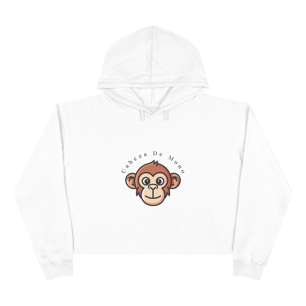 Cute Monkey Face Crop Hoodie – "Sociável de Macaco" Graphic